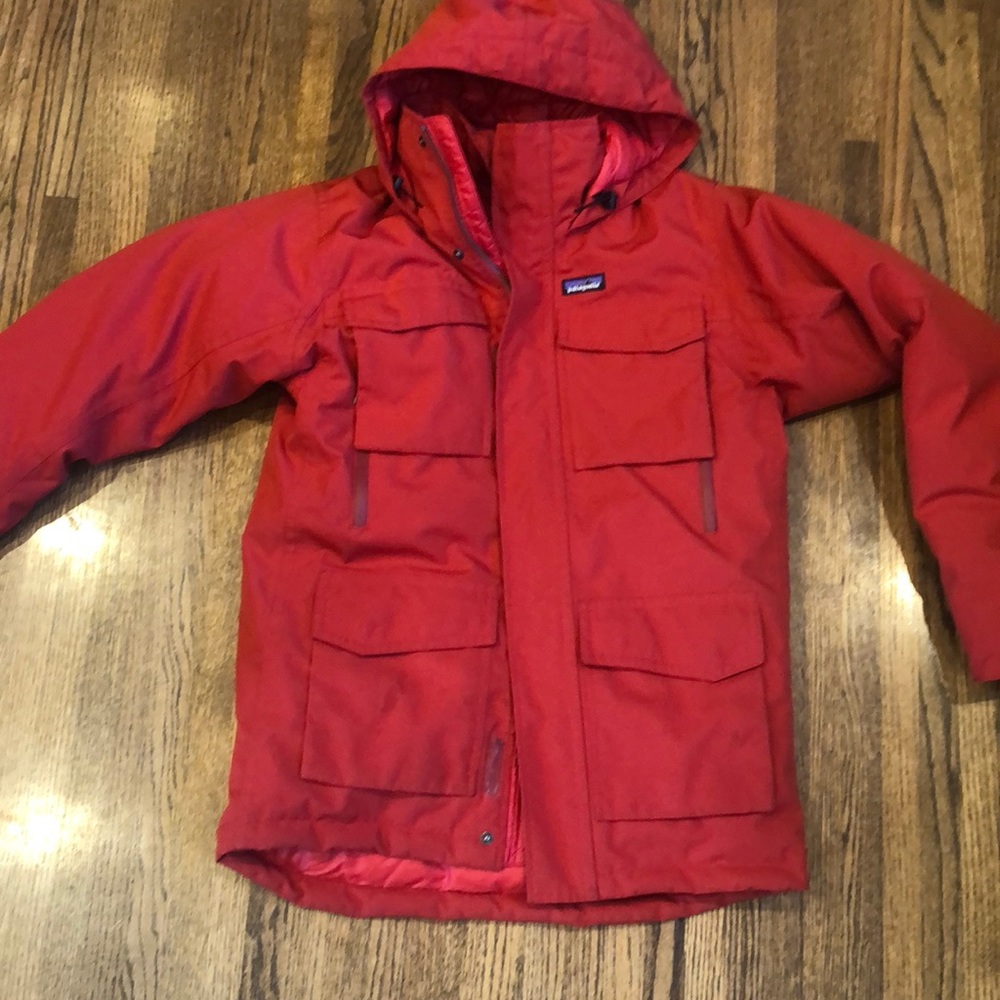 Men’s red Patagonia winter jacket- Size Medium